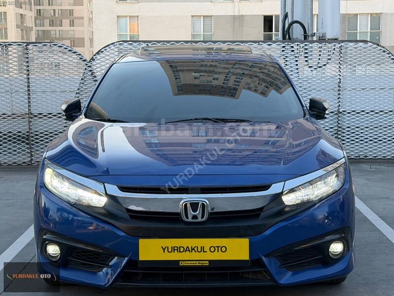 Galeriden Honda Civic 1.6i VTEC Eco Executive 2017 Model İstanbul 123.000 km Mavi