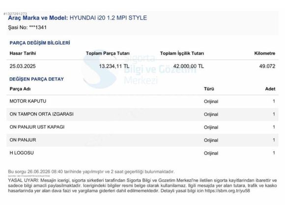 İLK ELDEN+DÜŞÜK KM+MÜKEMMEL KONDİSYONDA HYUNDAİ İ20 STYLE