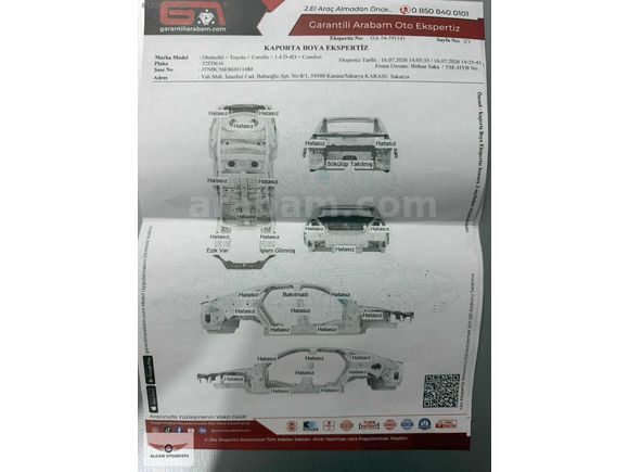 COROLLA MAKYAJLI KASA DEĞİŞENSİZ