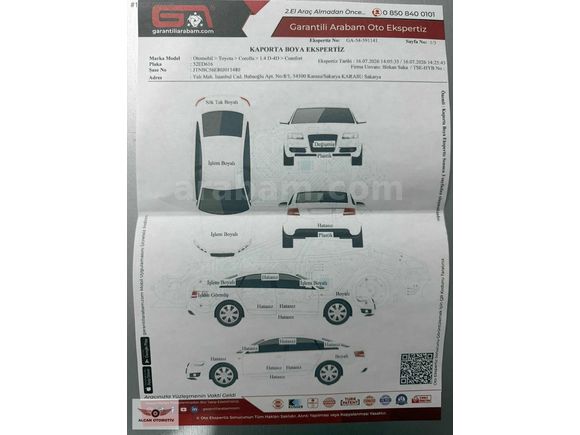 COROLLA MAKYAJLI KASA DEĞİŞENSİZ