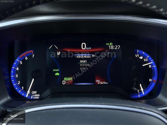2023 ÇIKIŞLI 37.000 KM'DE COROLLA HYBRİD FLAME X-PACK SERVİS BKM