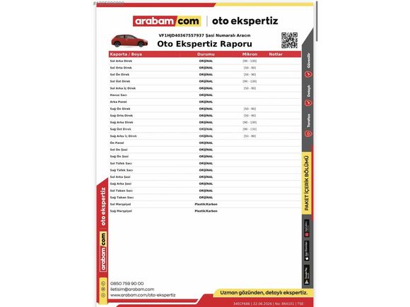HTSZ ORJİNAL EXPERTİZLİ 2021 MODL 1.SNF DACIA DUSTER 4*4