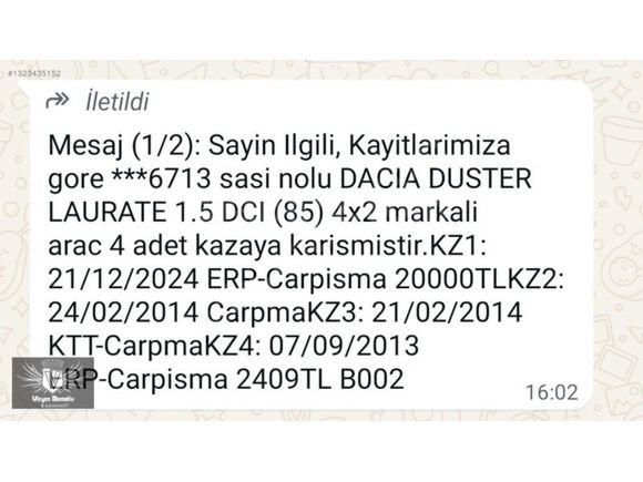 VİZYON'DAN 2011 DACİA DUSTER 192 BİN'DE 1.5 DCİ