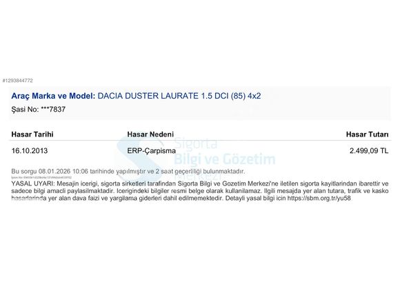 Dacia Duster 1.5 DCI 4x2 Laureate Manuel - 90 HP 2012 145 BİN DE