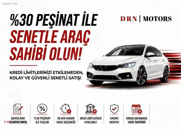 DRN MOTORS-DİZEL MANUEL 252.000 KMDE 12-24-36 AY SENETLE SATIŞ