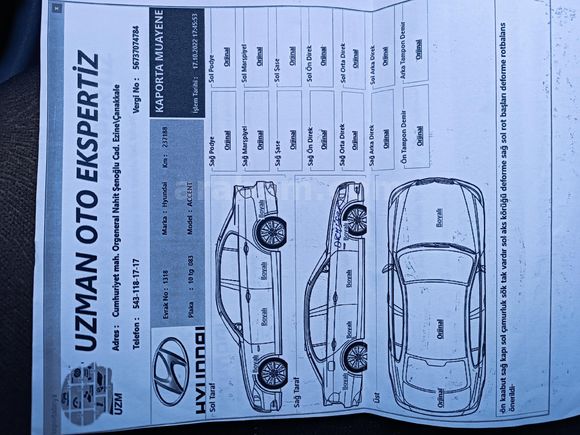 Sahibinden Hyundai Accent 1.3 Admire 2005 Model Çorum