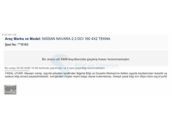 2016 NAVARA TRAMERSİZ DEĞiŞENSİZ DUSUK KM