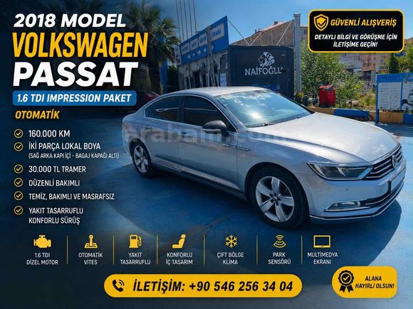 Sahibinden Volkswagen Passat 1.6 TDi BlueMotion Impression 2018 Model 