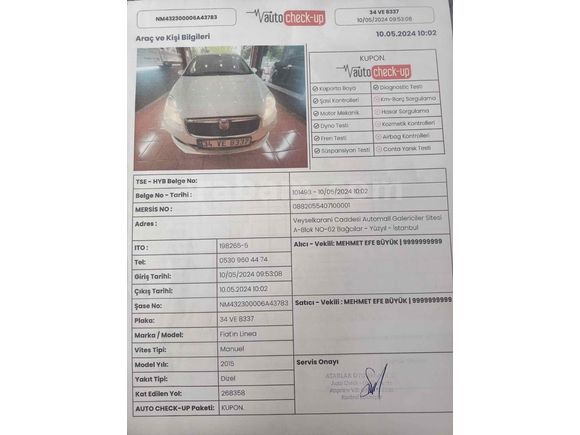 Sahibinden Fiat Linea 1.3 Multijet Pop 2015 Model 