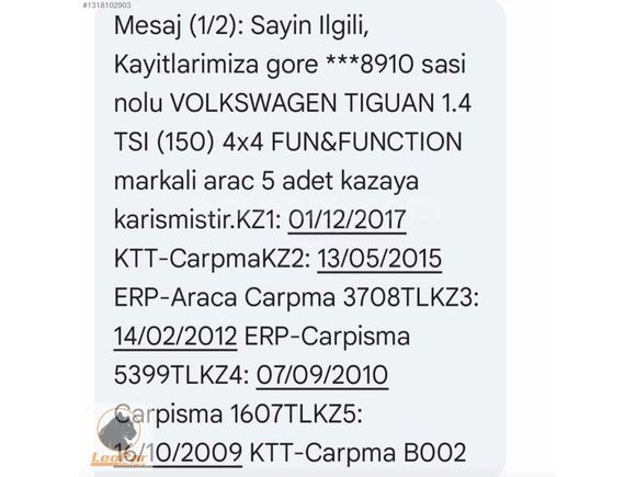 2008 TİGUAN 1.4 TSİ 4X4 MATİK 150 HP FUN& FUNCTİON 290 BİN KM