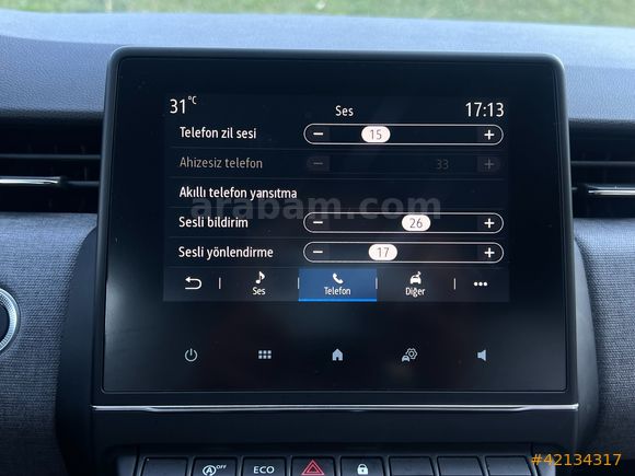 OTOVES RENAULT CLİO /HAYALET/GERİGÖRÜŞ/CARPLAY/ÇELİK JANT OTOVES
