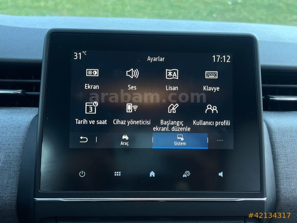 OTOVES RENAULT CLİO /HAYALET/GERİGÖRÜŞ/CARPLAY/ÇELİK JANT OTOVES