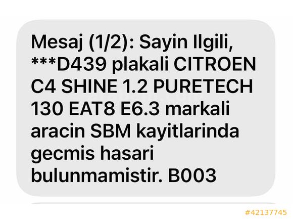 OTTOMOBİLE 2024 CITROEN C4 SHINE 1.2 130 HP 8 İLERİ HATASIZ