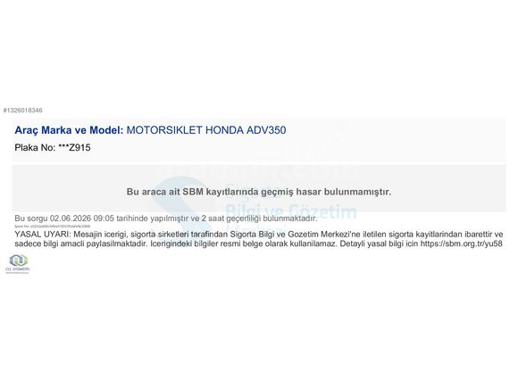 2025 HONDA ADV 350 EKSTRALI SERVİS BAKIMLI CCL A.Ş'DEN
