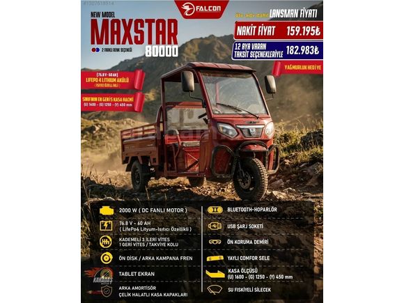 KARADAŞ MOTOR dan FALCON MAX STAR 8000 LİTYUM BATARYA