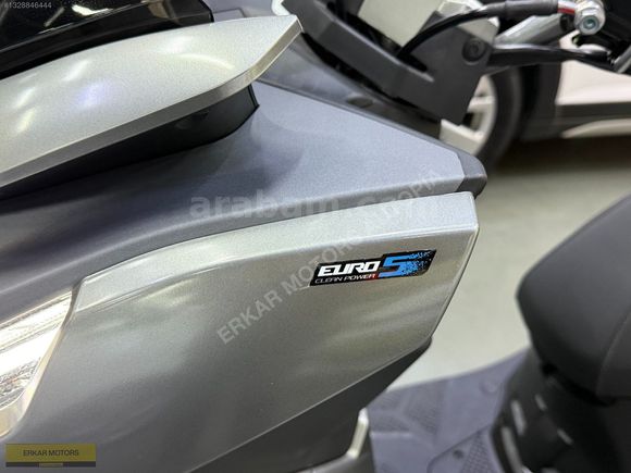 400 km'de 2025 Çıkışlı SYM JET14 EVO E5+ ABS Gri|Sıfrdan Farksız