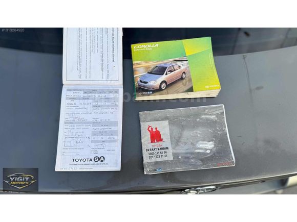 "2003 COROLLA 1.6 SOL" /DİJİTAL KLİMA+GENİŞ EKRAN+8 AİRBAG.../