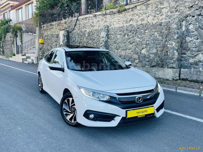 Galeriden Honda Civic 1.6i VTEC Eco Elegance 2018 Model Ordu 75.000 km Beyaz