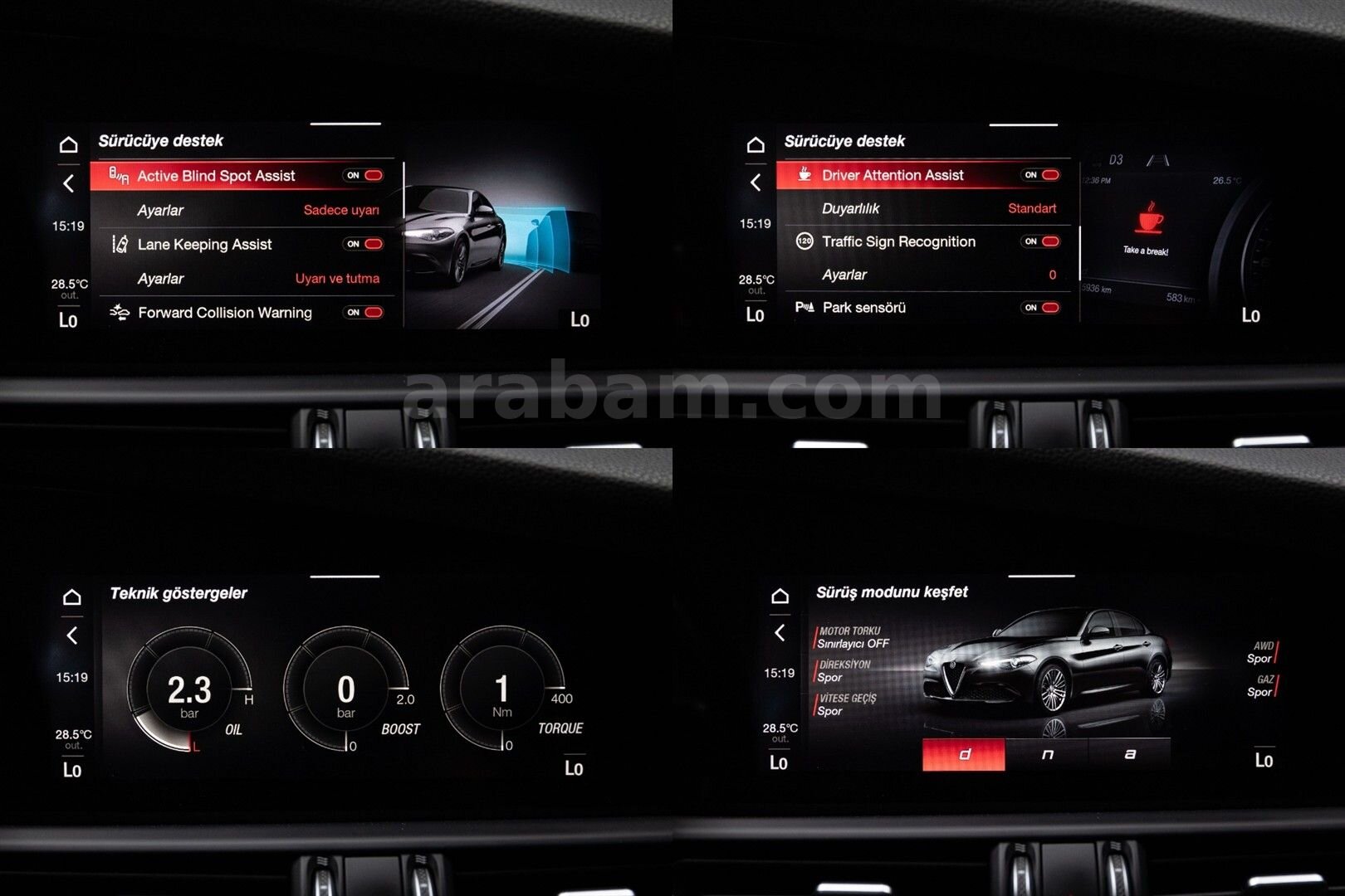 Galeriden Alfa Romeo Giulia 2.0 T Sprint 2020 Model İstanbul 159.000 km Beyaz 3