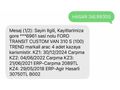 2017 MODEL FORD CUSTOM KISA ŞASE BAKIMLI 323.000 KM 
