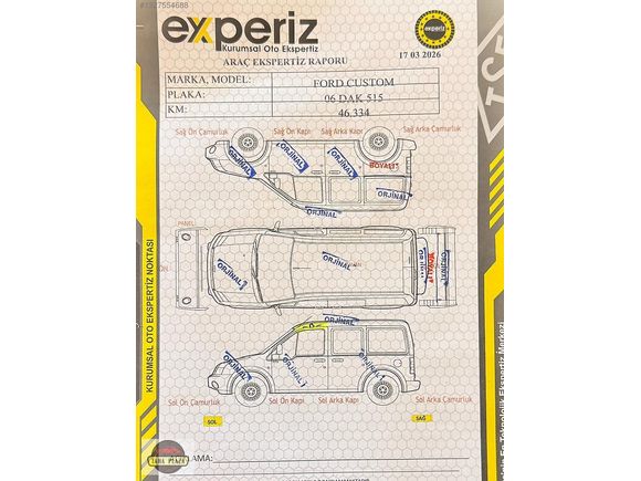 2022 Custom 2.0 EcoBlue 320S PanelVan 2+1 6 İleri ~Taha Plaza~