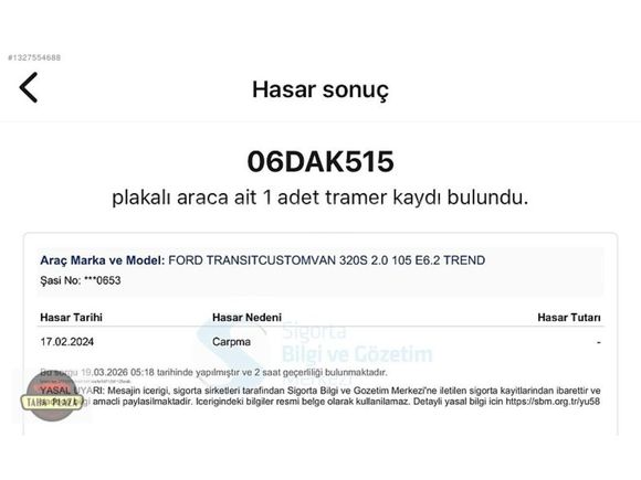 2022 Custom 2.0 EcoBlue 320S PanelVan 2+1 6 İleri ~Taha Plaza~