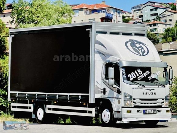 2018 ISUZU NPR 10 XLONG 190 BİN DE KLİMALI+KAYAR PERDE 6.30 CM