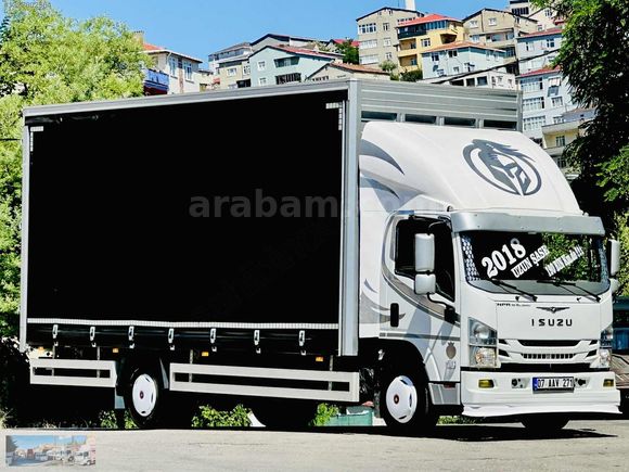 2018 ISUZU NPR 10 XLONG 190 BİN DE KLİMALI+KAYAR PERDE 6.30 CM