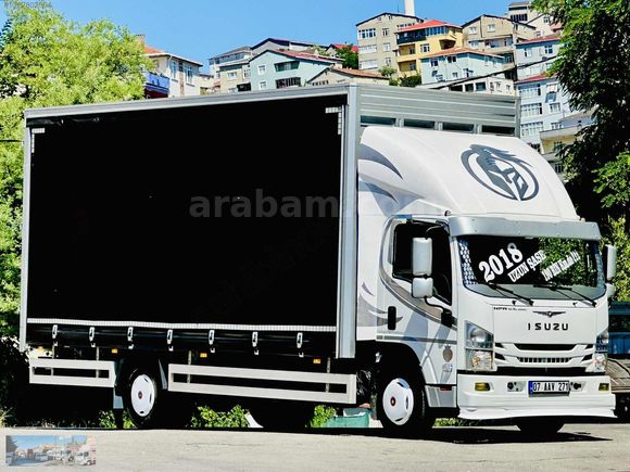 2018 ISUZU NPR 10 XLONG 190 BİN DE KLİMALI+KAYAR PERDE 6.30 CM