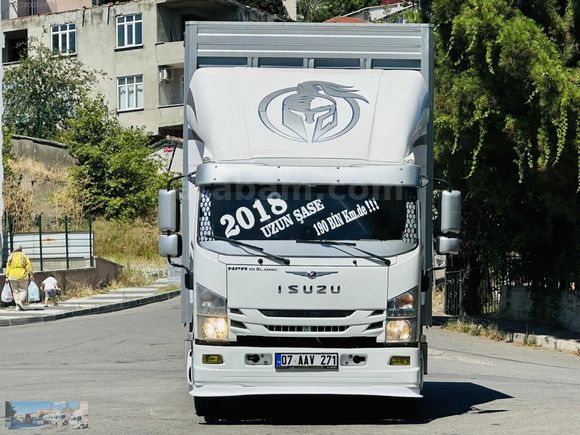 2018 ISUZU NPR 10 XLONG 190 BİN DE KLİMALI+KAYAR PERDE 6.30 CM
