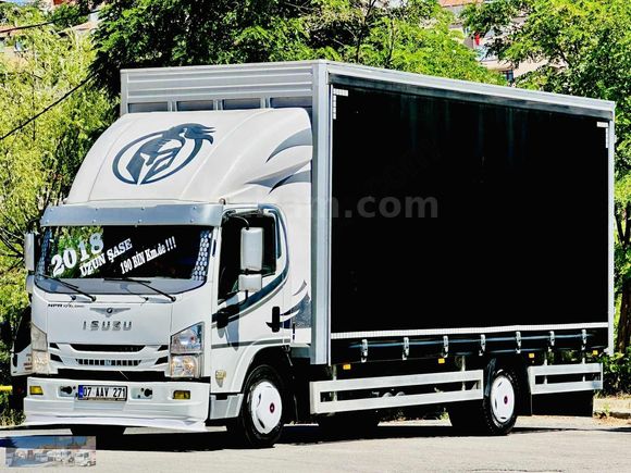 2018 ISUZU NPR 10 XLONG 190 BİN DE KLİMALI+KAYAR PERDE 6.30 CM