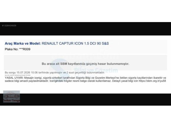 '' Serkan Garage'dan 2015 Renault Captur İcon 1.5 dCİ EDC ''