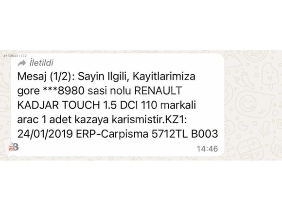 BARÇINDAN 2017 Renault Kadjar 1.5 dCi Touch Roof Cam Tavan
