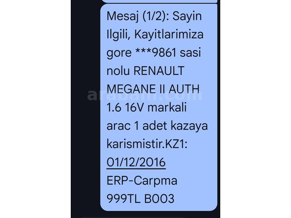 MEMURDAN TEK ELDEN KULLANILMIŞ 187000 KM'DE TEMİZ MEGANE 2