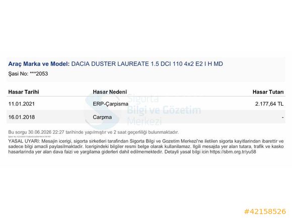 2016 MODEL DACİA DUSTER 110HP LAUREATE LOOK İLK SAHİP 4*2