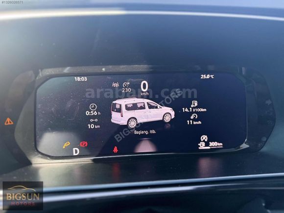 Ww Caddy 2.0 TDI STYLE CAM TAVAN