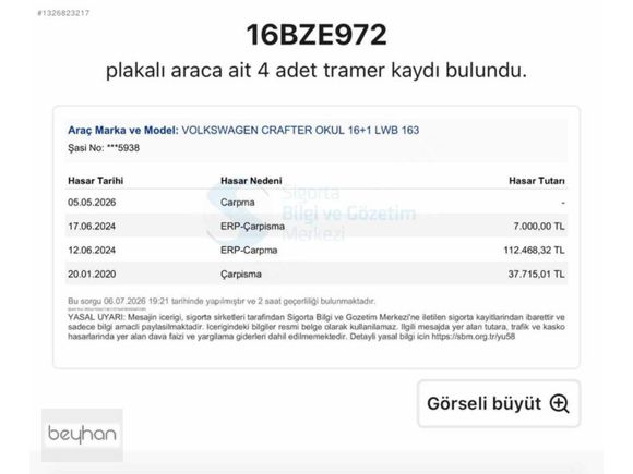 2017 MODEL VW CRAFTER OKUL PAKET 495.000 KM