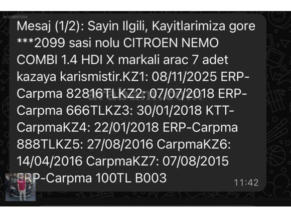 2010 NEMO 1.4 DİZEL DEĞİŞENSİZ/BAKIMLI