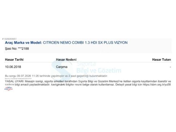 2016 MODEL 1.3 DİZEL CİTROEN NEMO..KARTA 12 TAKSİT İMKANI
