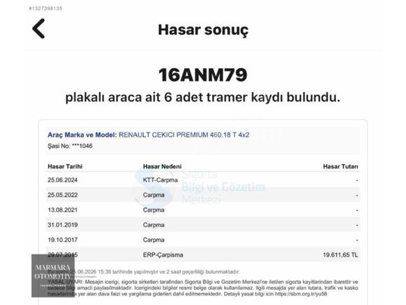 2012 MODEL RENAULT PREMİUM 460.18T EEV