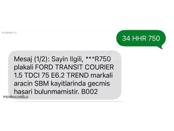 2023 DİZEL TRANSİT COURİER 6 İLERİ KLİMA'LI PANEL %20 FATURA'LI.