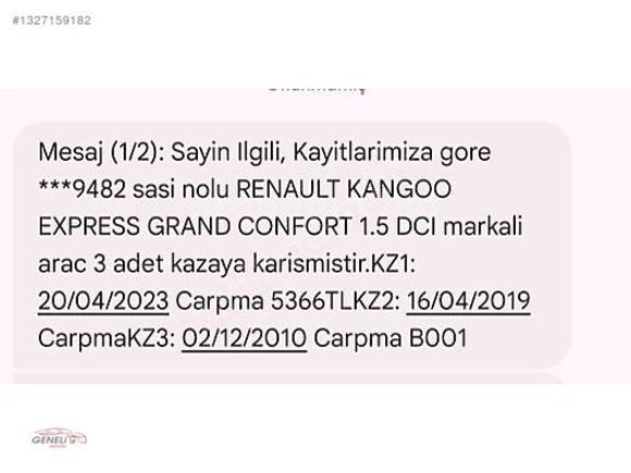 2005 1.5 RENAULT KANGOO DEĞİŞENSİZ KLİMALI