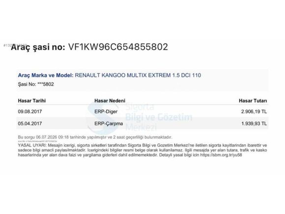TEMİZ BAKIMLI 110 LUK 6 VİTES 159 BİNDE KREDİ KARTINA 12 TK