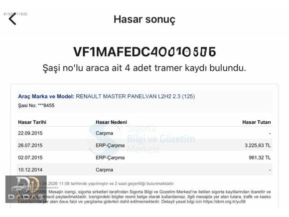 DADAŞ'DAN 2013 İLK ELDEN 336.000 KM 11 M3 TERTEMİZ %20 FATURA