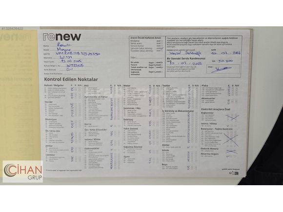 RENEW CİHAN PLAZA RENAULT MEGANE İCON 1.3 TCE EDC