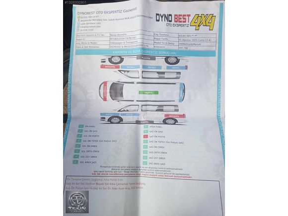 TEKİN AUTODAN 2008 TRANSPORTER