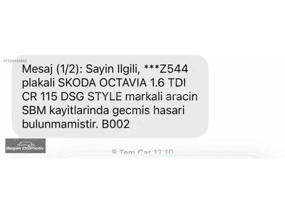 BAŞAK OTOMOTİV den Dizel Otomatik Octavia