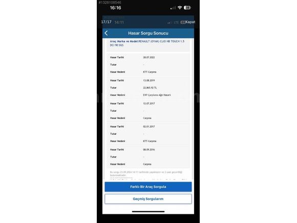 2016 CLİO 1.5 DCİ TOUCH EDC (ESKİ KAYITLI)