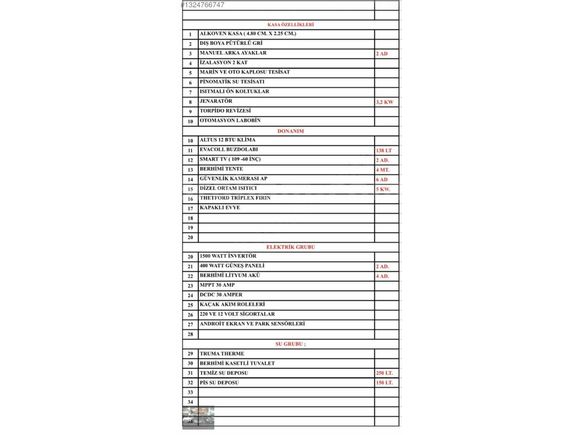 2025 YAPIMI SIFIR ALKOVENLİ KLİMA JENARATÖR TRUMA ISITICI
