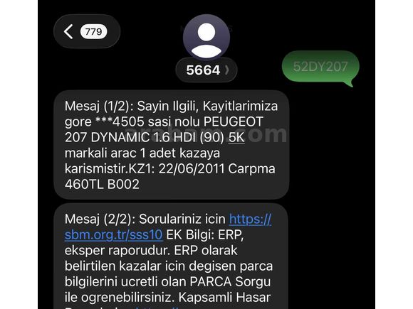 Sahibinden Peugeot 207 1.6 HDi Dynamic 2009 Model 